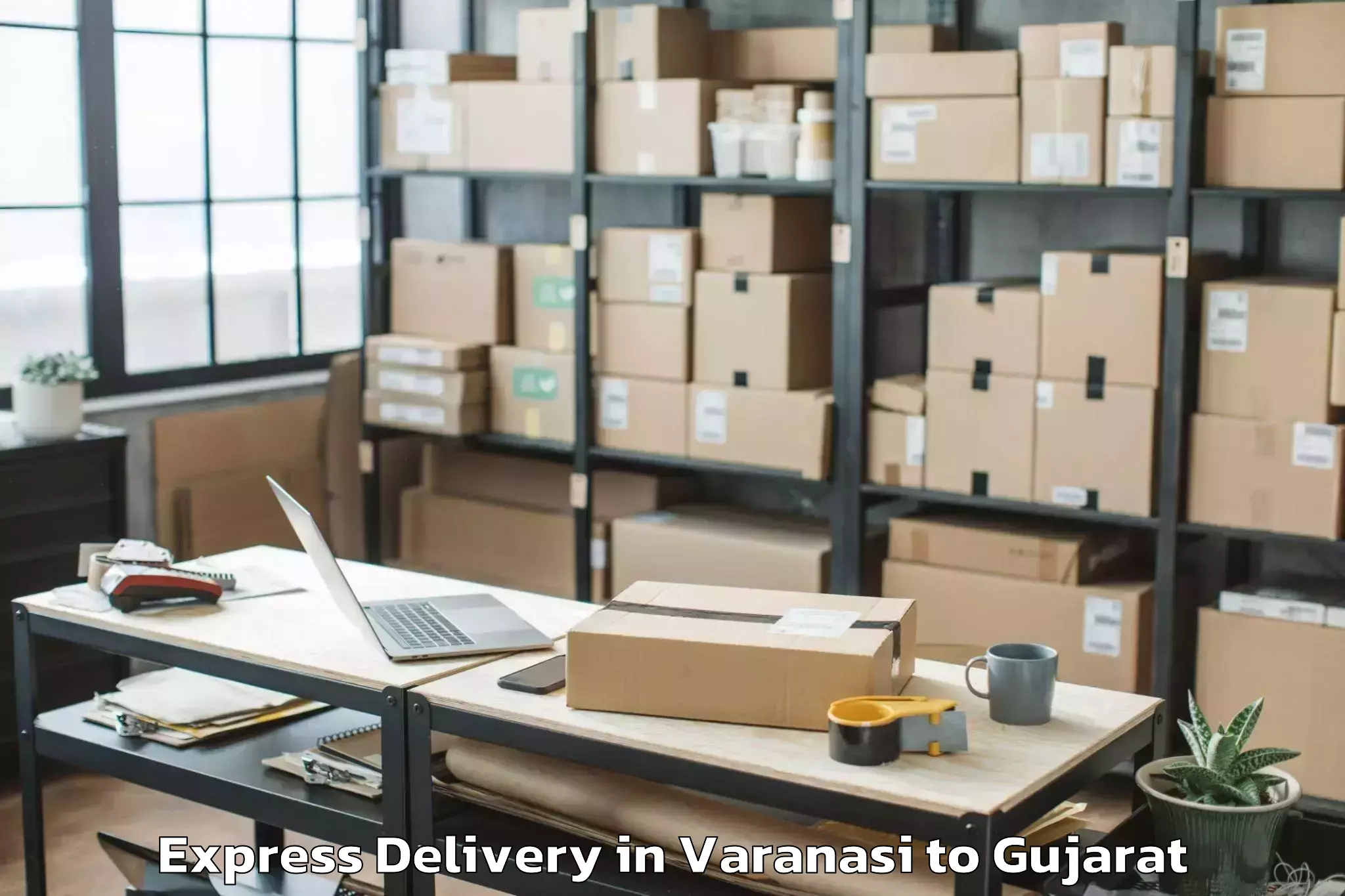 Book Varanasi to Jhulasan Express Delivery Online